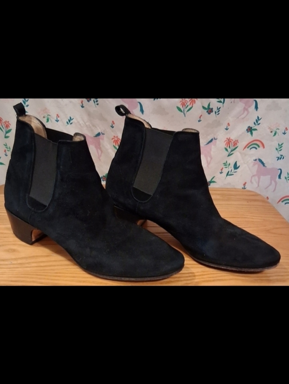 EUC Repetto Rico Black Suede Casual Quiet Luxury Ankle Bootie Boot Shoe SZ 8